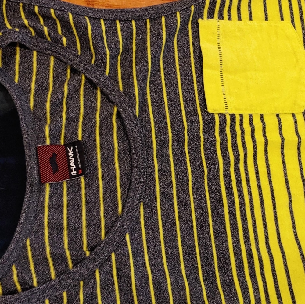 Tony Hawk brand neon yellow striped tank